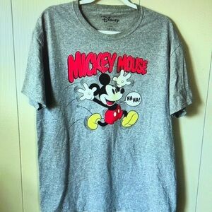 Disney Gray T-Shirt with Red Mickey Mouse Design